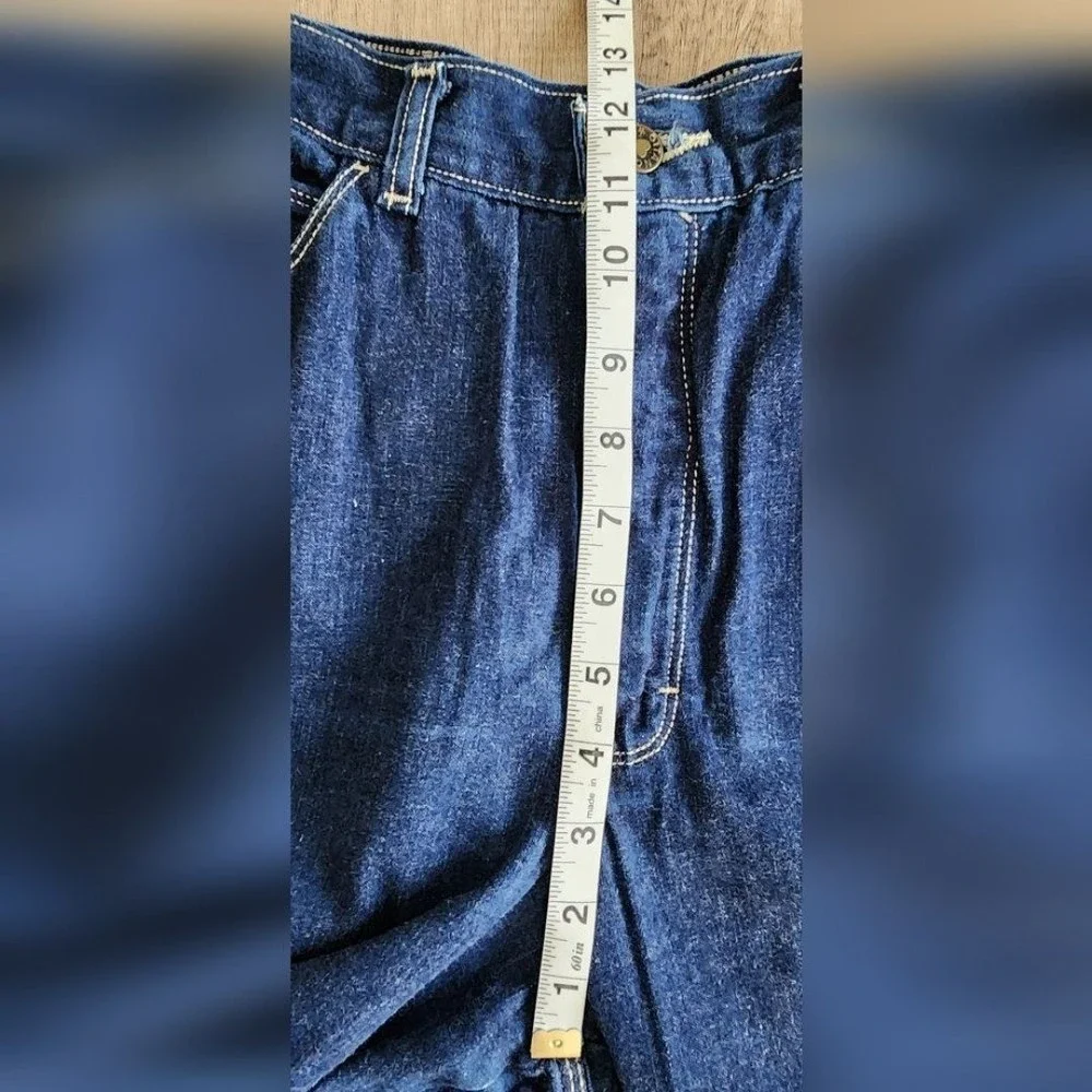 P.S. Gitano Vintage Y2K Women's 16 Short  (Petite) Tapered‎ Blue Mom Jeans